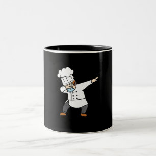 Dabing Pizza Koch Baker Pizzabaker Dab Tanzgeschen Zweifarbige Tasse