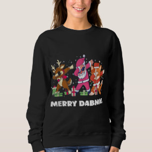 Dabmas Dabbing Santa Cat Rudolph Weihnachten lusti Sweatshirt