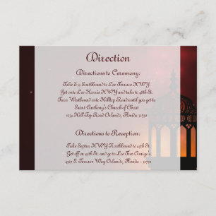 D'accompagnement 3,5 x 5 Carte de direction Maroon Lanterne marocai
