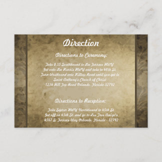 D'accompagnement 3.5 x 5 Carte de direction Vintage Damas