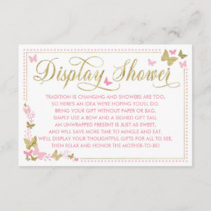 D'accompagnement Afficher la carte de douche, Baby shower papillon