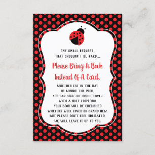 D'accompagnement Apportez Une Carte De Livre, Baby shower, Ladybug