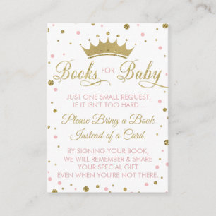 D'accompagnement Apportez Une Carte De Livre, Princesse, Baby showe