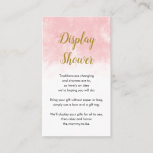 D'accompagnement Aquarelle rose Afficher la carte Baby shower