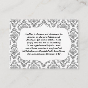 D'accompagnement Aucun baby shower de carte d'insertion d'emballage