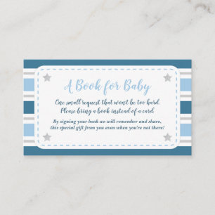 D'accompagnement Baby Boy Shower Card Apportez une carte de livre