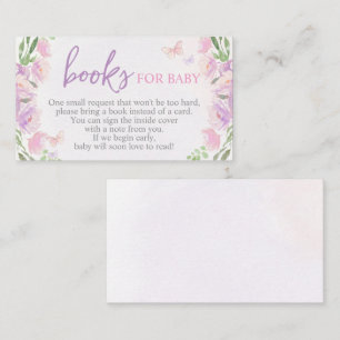 D'accompagnement Baby shower à papillons Lilac Apportez une carte d
