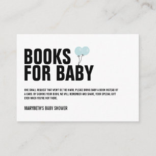 D'accompagnement Baby shower Bleu Balloon Apportez Une Carte De Dem