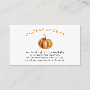 D'accompagnement Baby shower citrouille  écran douche carte d'inser