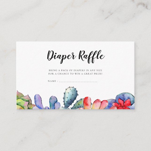 D'accompagnement Baby shower de cactus Succulent Carte de rabat (Devant)