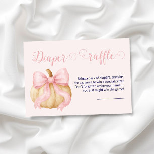 D'accompagnement Baby shower de carte Citrouille de couche rose
