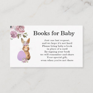 D'accompagnement Baby Shower de Pâques   Carte de livres pour bébé