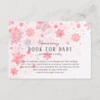 Baby shower de Snowflakes rose pour la carte bébé
