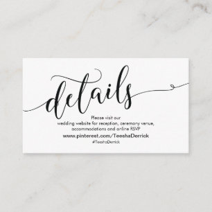 D'accompagnement Beautiful Mariage Website Details Carte de boîtier