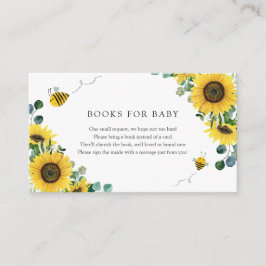 D'accompagnement Bees & Sunflowers Livres pour Baby insert carte