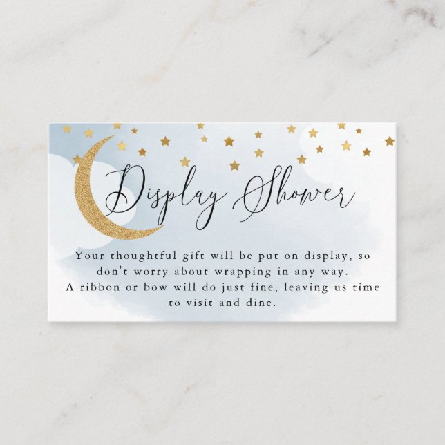 D'accompagnement Bleu sur la lune Carte de douche (Devant)