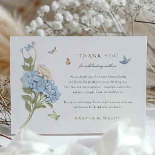 D'accompagnement Blue Hydrangea Carte de remerciements