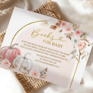 D'accompagnement Boho Citrouille Baby showers livres pour carte béb