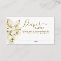 Boho Desert baby shower fille Diaper Carte Raffle