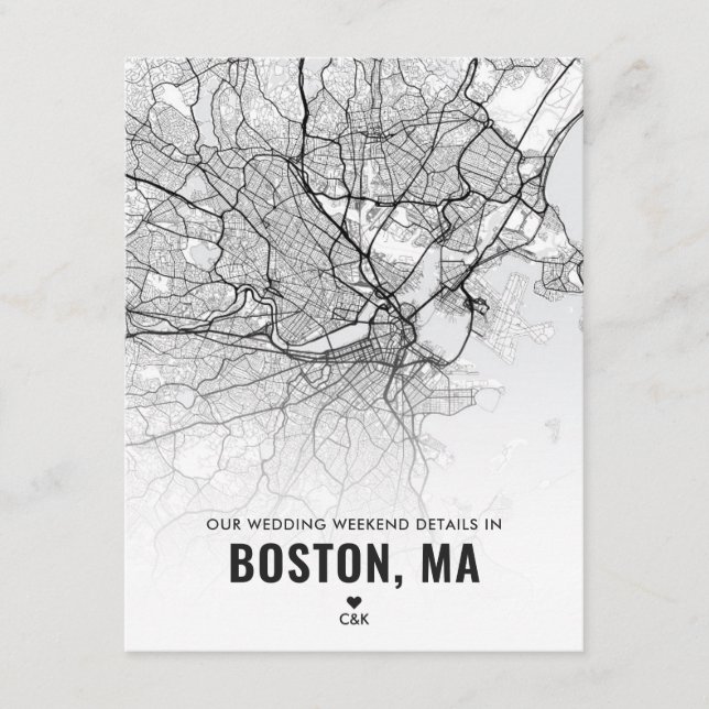 D'accompagnement Boston Mariage Weekend Details Carte de boîtier (Devant)