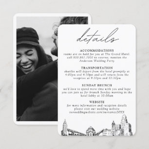 D'accompagnement Buffalo New York Mariage Détails Carte de boîtier