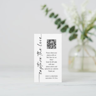 D'accompagnement Capturez la carte de Mariage noir blanc Love QR Co