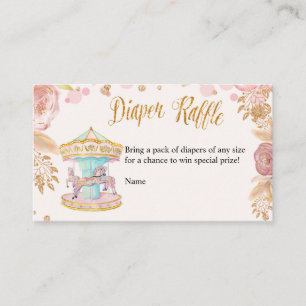 D'accompagnement Carousel Parties scintillant rose Repas Carte
