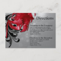 Carte 3x5 Rouge sur Masquerade d'argent