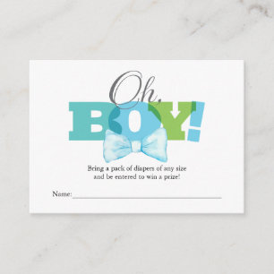 D'accompagnement Carte à insérer pour le tirage au sort des couches