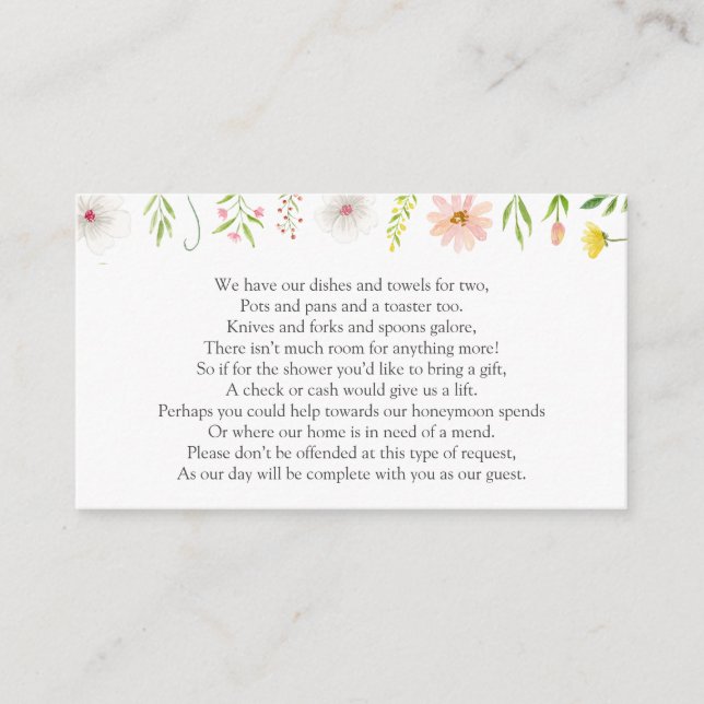 D'accompagnement Carte à joindre à une demande d'argent pour une do (Devant)