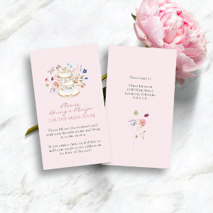 D'accompagnement Carte avec Enclosure de Fleur Sauvage Rose