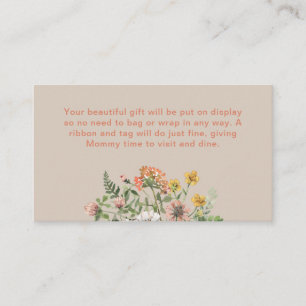 D'accompagnement Carte Baby shower cadeau fleur sauvage