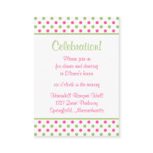 Carte Bat mitzvah Pois rose
