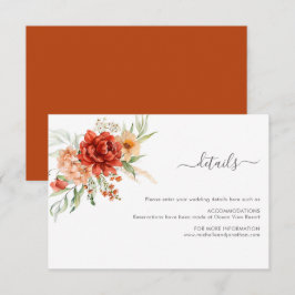 D'accompagnement Carte Boho Floral Rustique Mariage