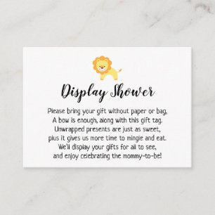 D'accompagnement Carte cadeau Baby shower simple avec Lion