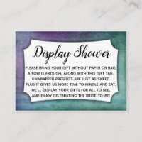 Carte Cadeau de Réception de Mariage avec Affichag