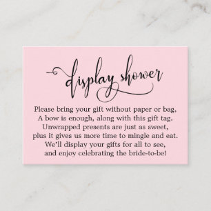 D'accompagnement Carte cadeau Pastel Pink Display Fête des mariées