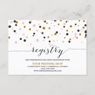 D'accompagnement Carte cadeau Pots Confetti rose et or
