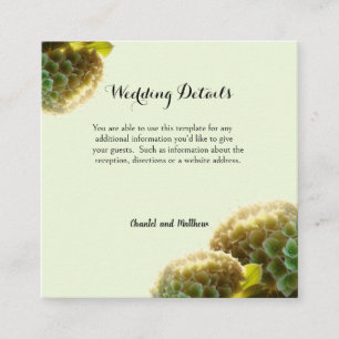 D'accompagnement Carte d'annonce de mariage aux hortensias verts en