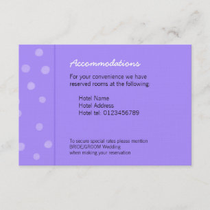 D'accompagnement Carte d'annonce de mariage aux points violets pein
