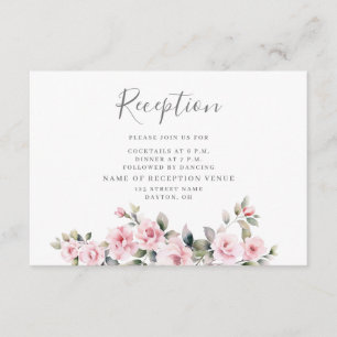 D'accompagnement Carte d'annonce de réception de mariage floral ros