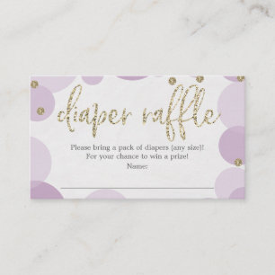 D'accompagnement Carte de Baby shower à broche à broche Polka viole