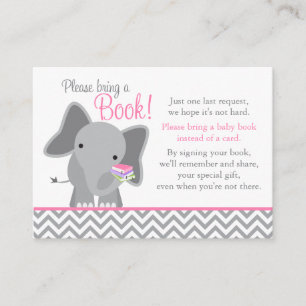 D'accompagnement Carte de Baby shower rose Cute Elephant Chevron