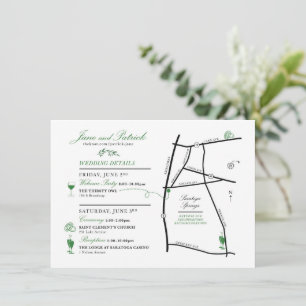 D'accompagnement Carte de bienvenue de mariage sur mesure pour JANE