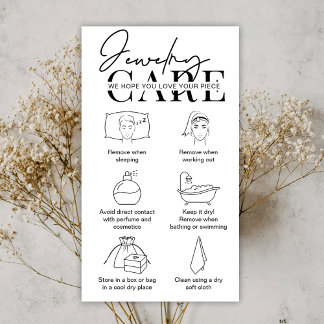 D'accompagnement Carte de bijouterie Instructions modernes Insertio