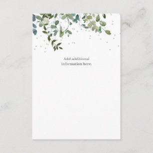 D'accompagnement Carte de boîtier Baby shower Eucalyptus