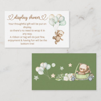 D'accompagnement Carte de boîtier Baby shower pour bébé ours en pel