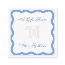Carte de boîtier Blue/Rose Dainty Bow 2,5 pouces x