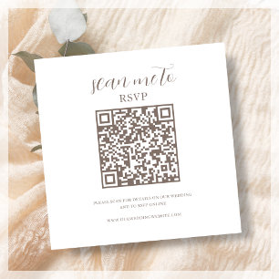 D'accompagnement Carte de boîtier Brown blanc RSVP à balayage de co
