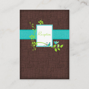D'accompagnement Carte de boîtier Brown vert turquoise